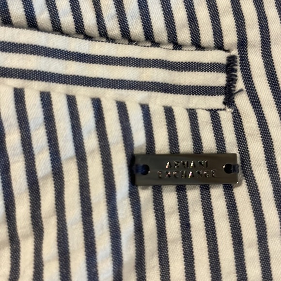 Armani Exchange Striped Cotton Shorts Size 10 - Picture 12 of 15